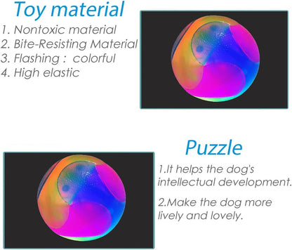 LED Dog Balls, Glow in the Dark Dog Toys for Puppy, Cats, Dogs