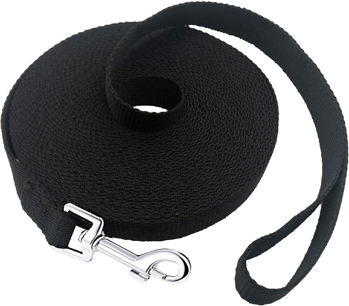 15Ft 20Ft 30Ft 40Ft 50Ft Long Dog/Puppy Lead Obedience Recall Training Dog Leashes for Small Medium Dogs Camping, Training, Play, or Backyard (20 FT, Black)
