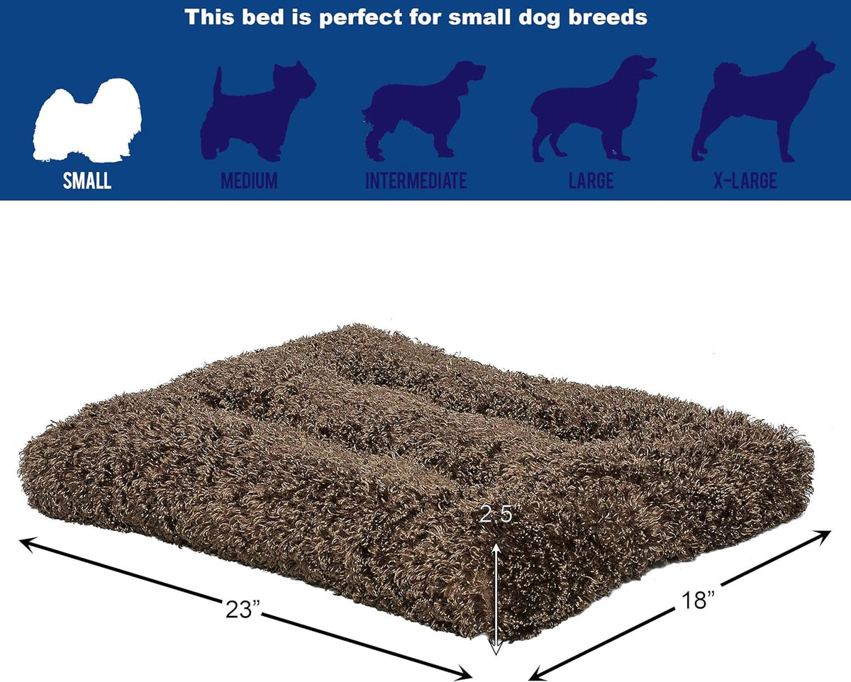 Quiettime Deluxe Coco Chic Pet Bed - Ultra-Soft, Overstuffed, and Machine Washable, Suitable for 24-Inch Crates
