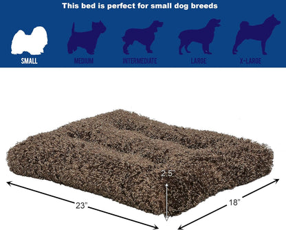 Quiettime Deluxe Coco Chic Pet Bed - Ultra-Soft, Overstuffed, and Machine Washable, Suitable for 24-Inch Crates