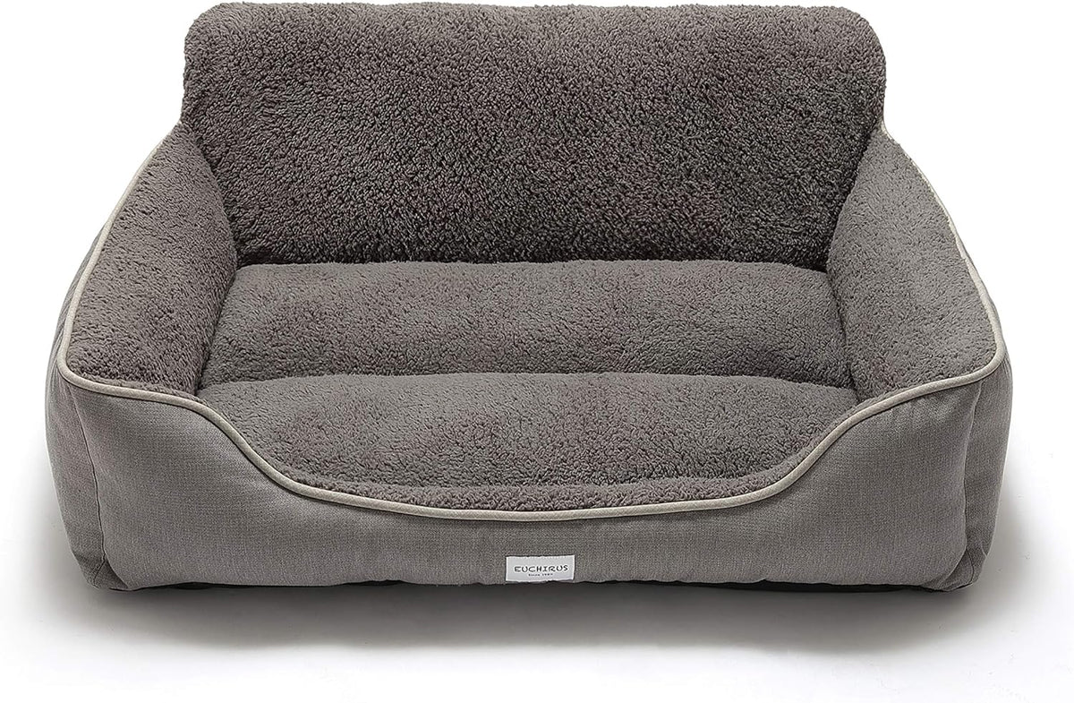 Rectangle Dog Bed - Washable, Warm, Anti-Slip Design for Small to Large Dogs (Medium, Grey)